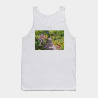 Vibrant Flowers Along Garden Path Tank Top